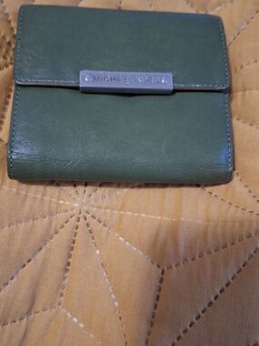 Michael Kors Olive Green Leather Wallet